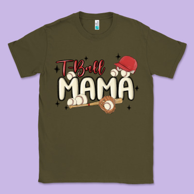 T Ball Mama Baseball Classic Tee Designed By Maliassmallbusiness