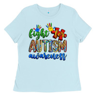 Baby Blue fight for autism awareness Ladies Tee - Zillion Design Studio