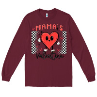 Burgundy mama's valentine Long Sleeve Tee - MaliasSmallBusiness