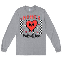 Heather Grey mama's valentine Long Sleeve Tee - MaliasSmallBusiness
