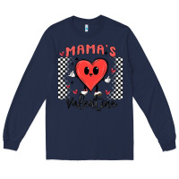 Navy mama's valentine Long Sleeve Tee - MaliasSmallBusiness