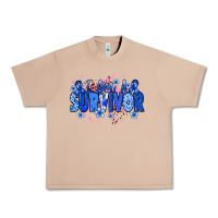 Burro I am a survivor Colon Cancer blue ribbon Urban Heavy Tee - NancyCooperArtShop