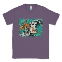 Lavender cowhide turquoise leather background Classic Tee - AdoDesignShop