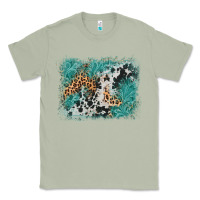 Matcha cowhide turquoise leather background Classic Tee - AdoDesignShop
