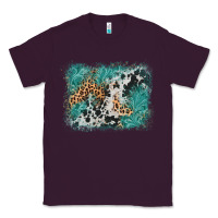 Plum cowhide turquoise leather background Classic Tee - AdoDesignShop