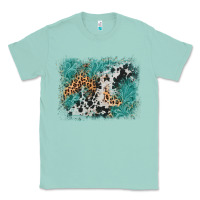 Seafoam cowhide turquoise leather background Classic Tee - AdoDesignShop