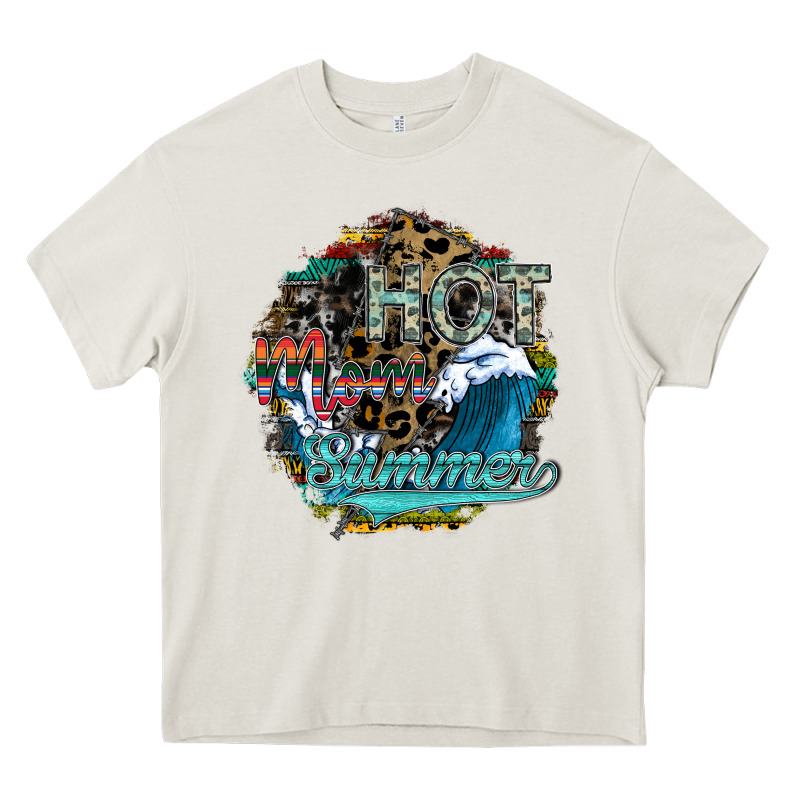 Hot Mom Summer Heavy Core Tee by SublimationCraftShop | Teevron