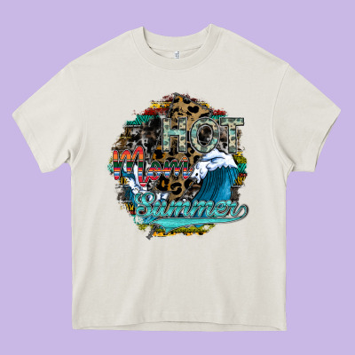 Hot Mom Summer Heavy Core Tee Designed By Sublimationcraftshop