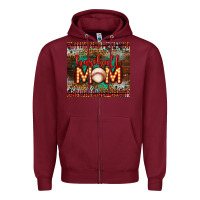 Burgundy baseball Zipper Hoodie - LillyAllenDesigns