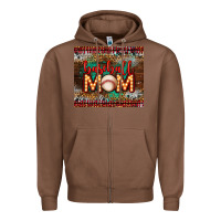 Chestnut baseball Zipper Hoodie - LillyAllenDesigns