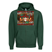 Sports Green baseball Zipper Hoodie - LillyAllenDesigns