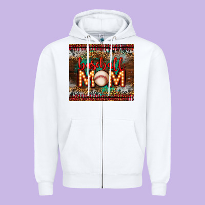 Baseball Zipper Hoodie Designed By Lillyallendesigns