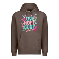 Coffee Love hope cure cancer Awareness Premium Hoodie - HowdyJamesFarm