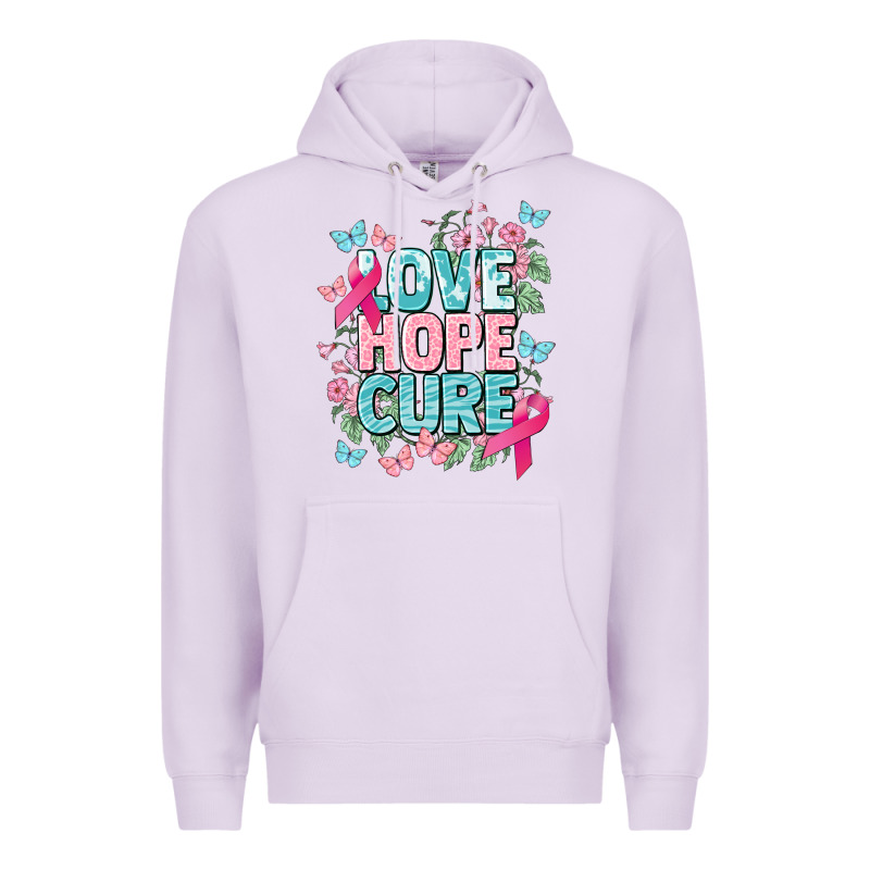 Love Hope Cure Cancer Awareness Premium Hoodie by HowdyJamesFarm | Teevron