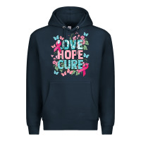 Navy Love hope cure cancer Awareness Premium Hoodie - HowdyJamesFarm