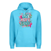 Ocean Blue Love hope cure cancer Awareness Premium Hoodie - HowdyJamesFarm