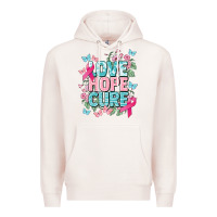 Pale Pink Love hope cure cancer Awareness Premium Hoodie - HowdyJamesFarm