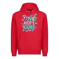 Red Love hope cure cancer Awareness Premium Hoodie - HowdyJamesFarm