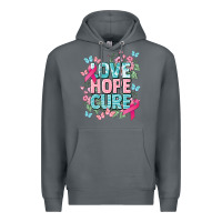 Rock Love hope cure cancer Awareness Premium Hoodie - HowdyJamesFarm