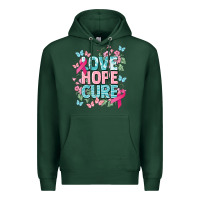Sports Green Love hope cure cancer Awareness Premium Hoodie - HowdyJamesFarm