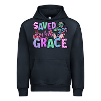 Navy Easter Day Saved by his grace Urban Hoodie - OliviaCreatesArt