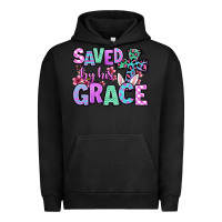 Pigment Black Easter Day Saved by his grace Urban Hoodie - OliviaCreatesArt