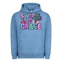 Pigment Pebble Blue Easter Day Saved by his grace Urban Hoodie - OliviaCreatesArt