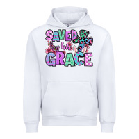 White Easter Day Saved by his grace Urban Hoodie - OliviaCreatesArt