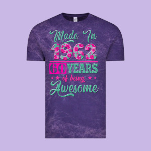 Made In 1962, 60 Years Of Being Awesome Vintage Tee Designed By Jasminsmagicworld