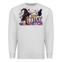 Dove Grey 100% That Witch Black Afro Witch Premium Sweatshirt - texasbilliewilder