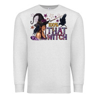 Oatmeal Heather 100% That Witch Black Afro Witch Premium Sweatshirt - texasbilliewilder