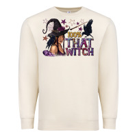 Sandshell 100% That Witch Black Afro Witch Premium Sweatshirt - texasbilliewilder