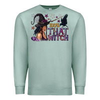 Seafoam 100% That Witch Black Afro Witch Premium Sweatshirt - texasbilliewilder
