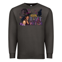 Smoke 100% That Witch Black Afro Witch Premium Sweatshirt - texasbilliewilder
