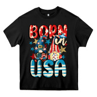 Black Born in USA gnomes 4th of July Heavy Core Tee - CowGirlArtShop