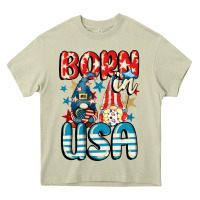 Mossy Born in USA gnomes 4th of July Heavy Core Tee - CowGirlArtShop
