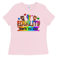 Bubblegum Pink equality hurts no one Ladies Tee - Zillion Design Studio