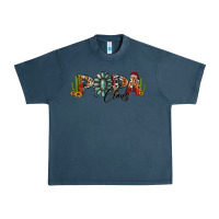 Midnight Navy western christmas papa claus sunflowers and cactus Urban Heavy Tee - Jasminsmagicworld