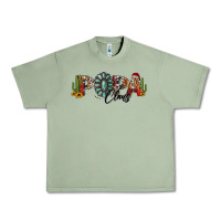 Oil Green western christmas papa claus sunflowers and cactus Urban Heavy Tee - Jasminsmagicworld