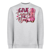 Heather Grey give cancer the boot Heavyweight Sweatshirt - MaliasSmallBusiness