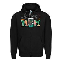 Black fishing mom Zipper Hoodie - LillyAllenDesigns