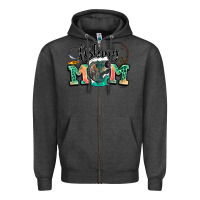 Charcoal Heather fishing mom Zipper Hoodie - LillyAllenDesigns
