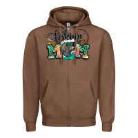 Chestnut fishing mom Zipper Hoodie - LillyAllenDesigns