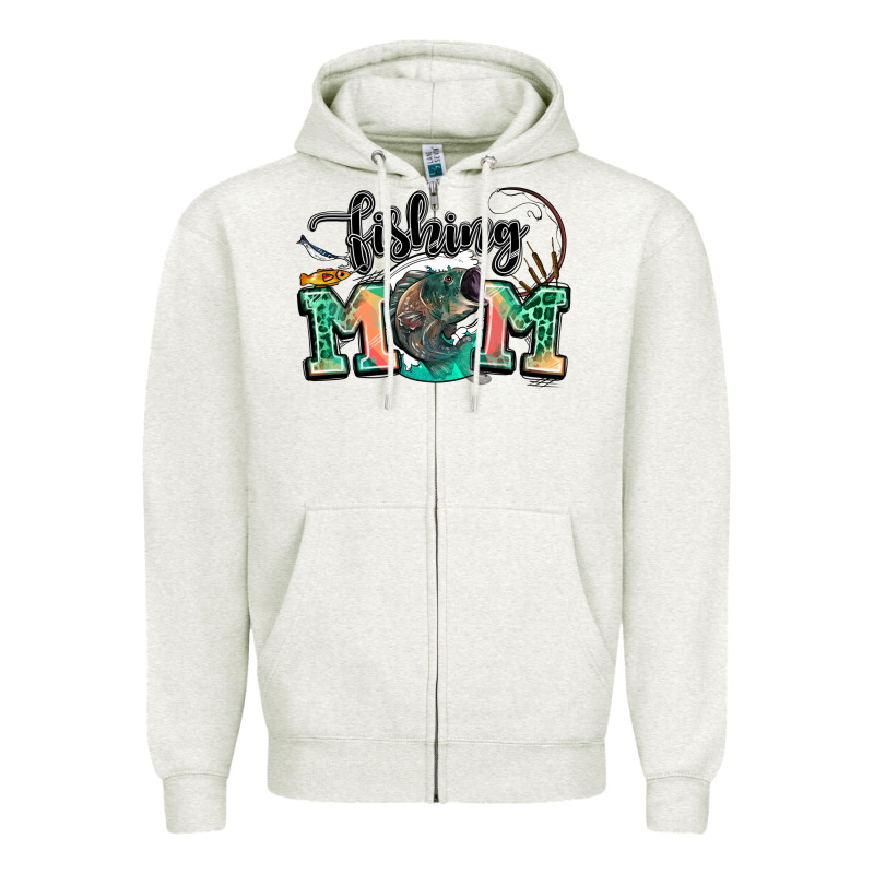 Fishing Mom Zipper Hoodie by LillyAllenDesigns | Teevron