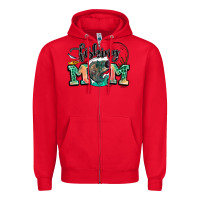 Red fishing mom Zipper Hoodie - LillyAllenDesigns