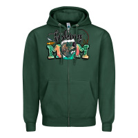 Sports Green fishing mom Zipper Hoodie - LillyAllenDesigns