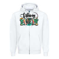 White fishing mom Zipper Hoodie - LillyAllenDesigns