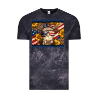 Cloud Black Western 4th Of July Cow Vintage Tee - LillyAllenDesigns