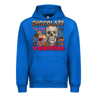 Cobalt Skull chocolate is my Valentine Urban Hoodie - FaDigitalArtStudio