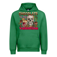 Emerald Skull chocolate is my Valentine Urban Hoodie - FaDigitalArtStudio